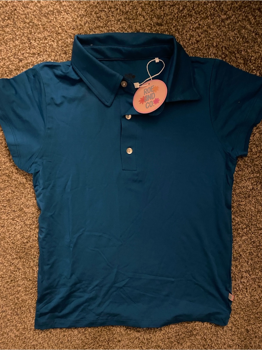 Roe&.Co 10/12 bamboo polo tee NWT